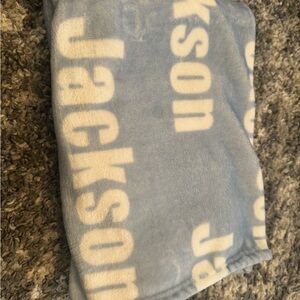 JACKSON Soft Blue and Cream Throw Blanket